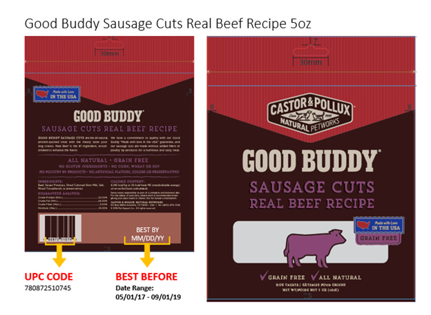 Castor & Pollux Good Buddy Sausages Recall